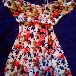 Flower pink white dress